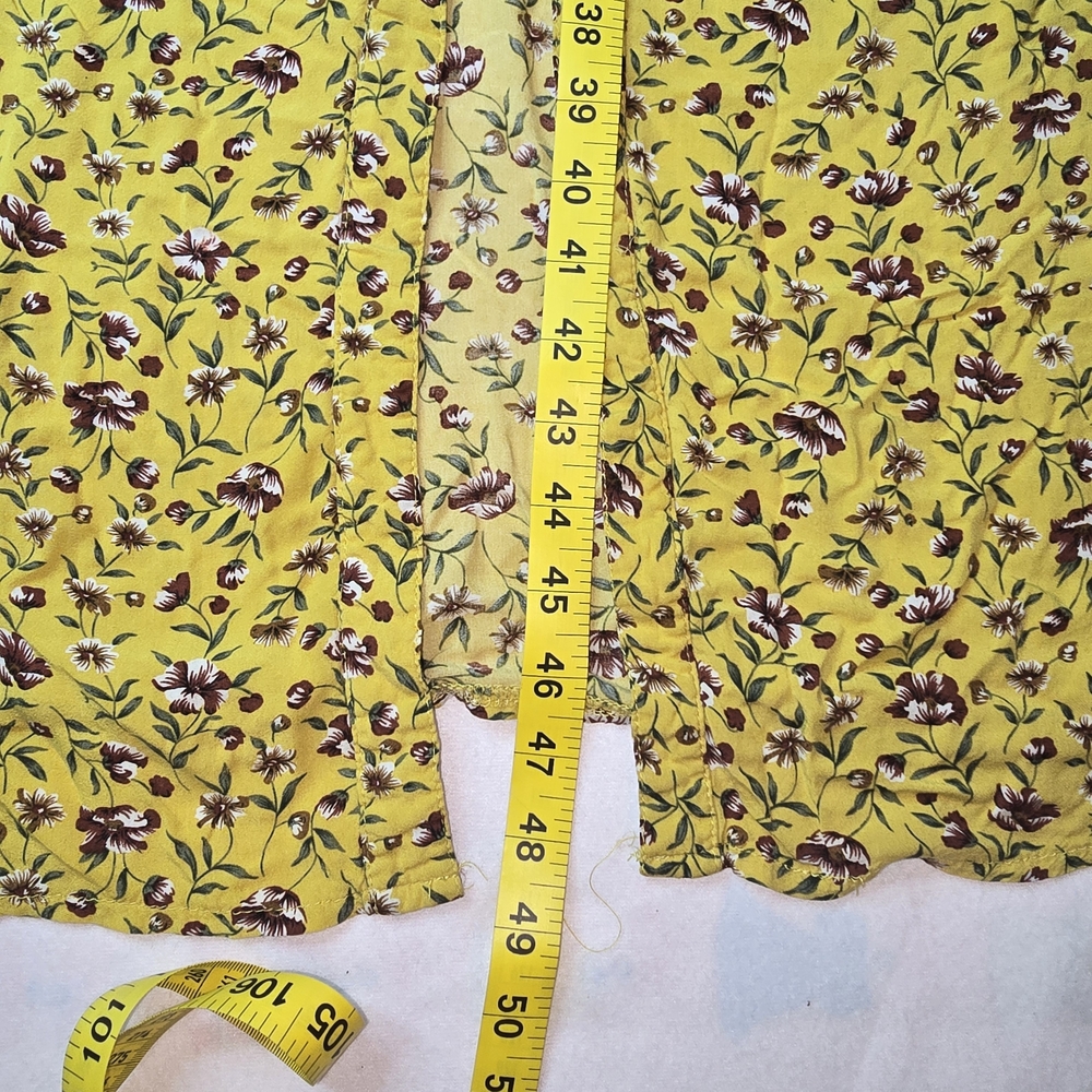 Sunlit Yellow Floral Button-Front Maxi Dress - Picture 8 of 8